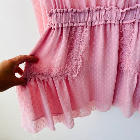 ❤️ Love Shack fancy Amber dress in Eros sheer pink, Size S - Picture 9 of 12